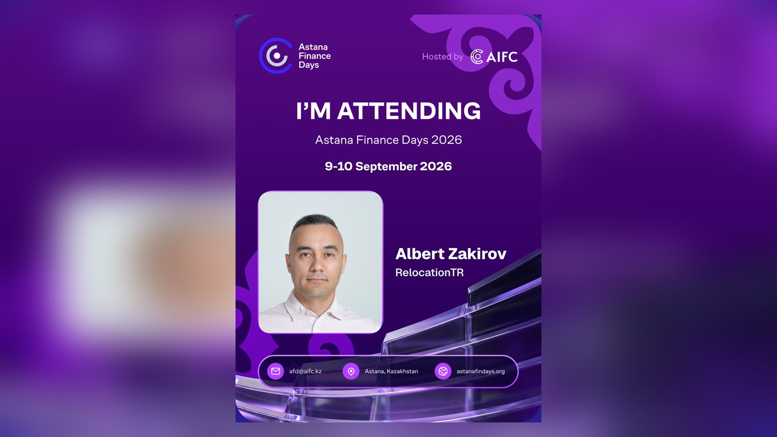 📍 RelocationTR на Astana Finance Days: 9–10 сентября